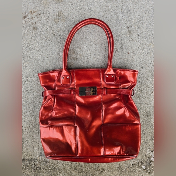 Calvin Klein Handbags - Calvin Klein Metalic Red Tote Bag